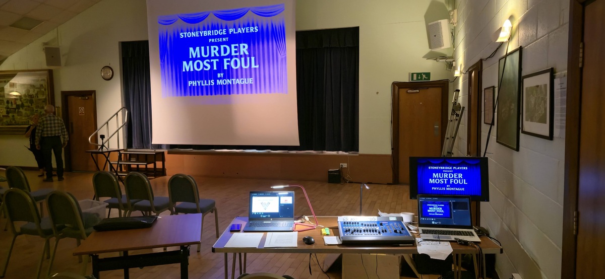 The play performed inside of the play, it's titled 'Murder Most Foul'